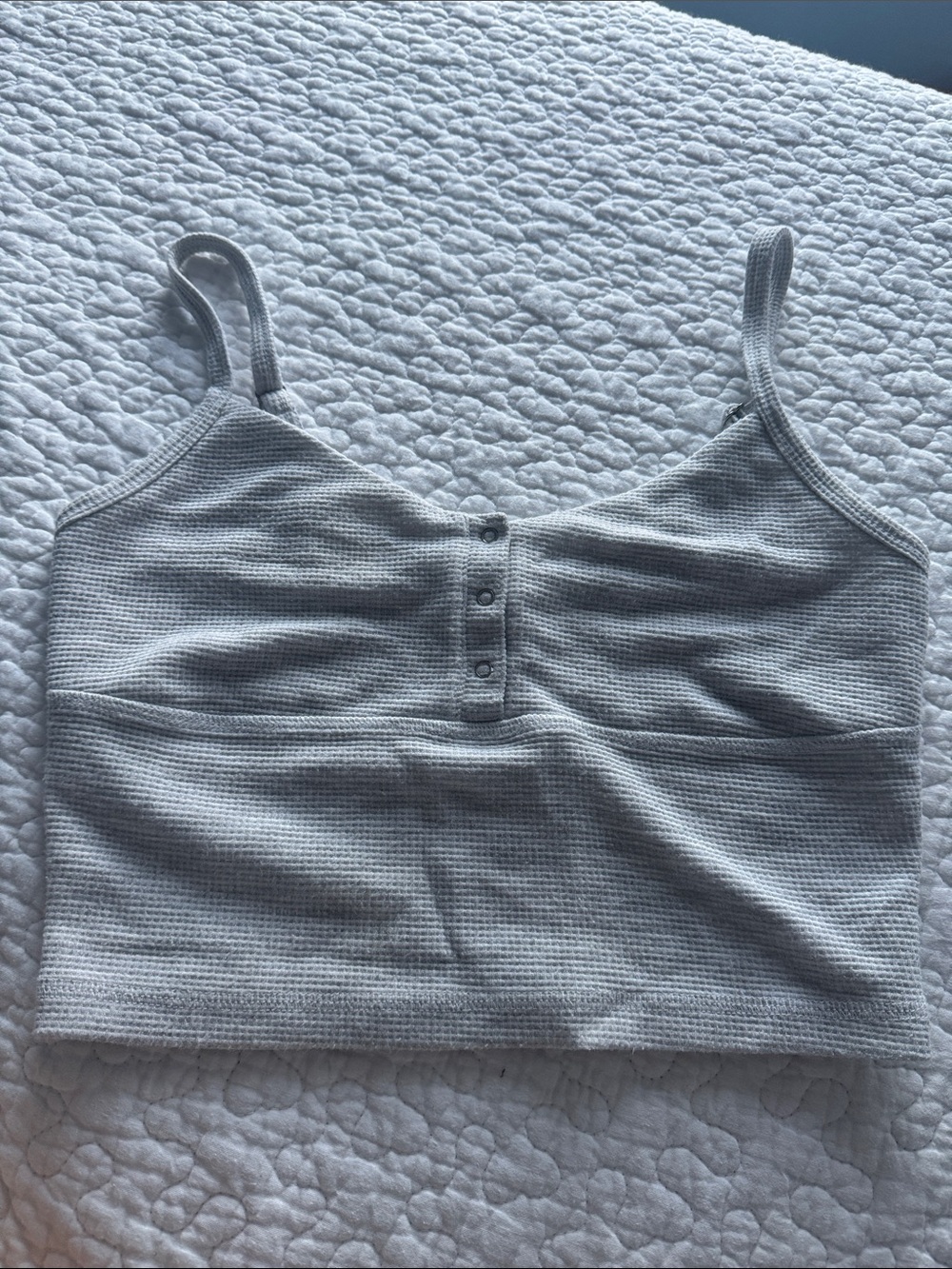 Pj tank top grey waffle knit